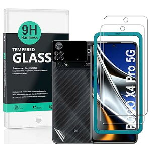 �K���X�t�B���� Poco X4 Pro 5G 6.67" �p���� �K���X �ی� �t�B���� 2���Z�b�g�J���������Y�v���e