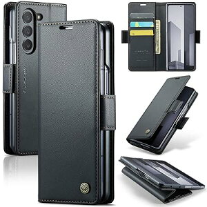 Samsung Galaxy Z Fold 7 �Ή� �P�[�X �蒠�^ PU���U�[ �g�ѕ֗� �M�����N�V�[Z�t�H�[���h7 �ی�J�o