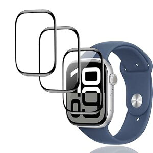 �y3���Z�b�g�z�p Apple Watch Series 10 42mm �t�B���� �K���X�t�B���� �P�[�X PET������ �Y�f�@�� �p
