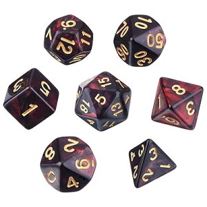 7�� ���ʑ̂̃_�C�X �T�C�R�� 2�F 16mm D20 D12 D10 D8 D6 D4 Dungeons and Dragons �ADND�ATRPG�A MTG�Ȃǃe�[