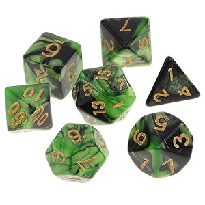 7�� ���ʑ̂̃_�C�X �T�C�R�� 2�F 16mm D20 D12 D10 D8 D6 D4 Dungeons and Dragons �ADND�A TRPG�A MTG�Ȃǃe�[