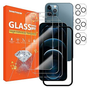 (�Z���C���q) [3+3���p�b�N] iPhone 12 Pro Max 6.7�C���`�p �X�N���[���v���e�N�^�[ 3�p�b�N + �J��