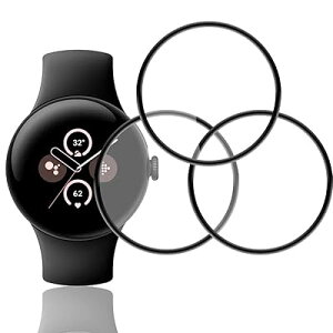 �y 3���Z�b�g�z �Ή� Google Pixel Watch 2 �t�B���� 3�� PET������ �Y�f�@�� �����ߗ� �p �O�[�O���s