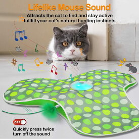 スマートキャットトイインタラクティブな隠れ猫おもちゃ、マウスの鳴き笛付き、動きを感
