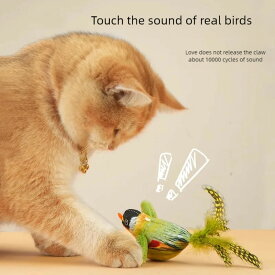 猫ティーザーおもちゃインタラクティブ模造鳥きしむマタタビ子猫のおもちゃ吊りドア猫の
