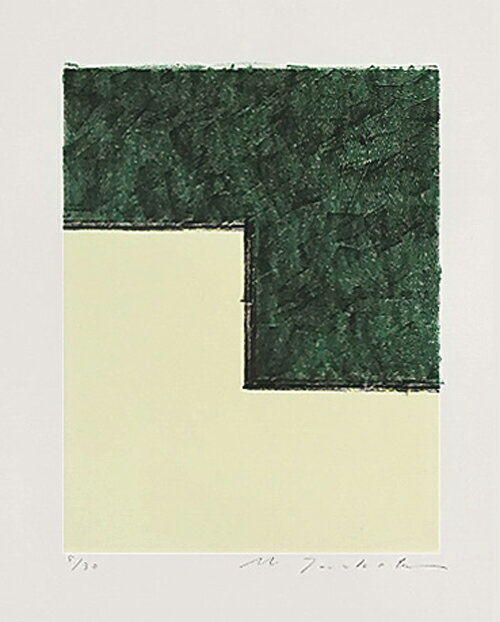 坪田政彦、描・彩・境-F、版画/リトグラフ・シルクスクリーン