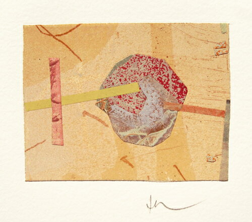 山本正文、夏のつぼみ-、版画/銅版画+コラージュ