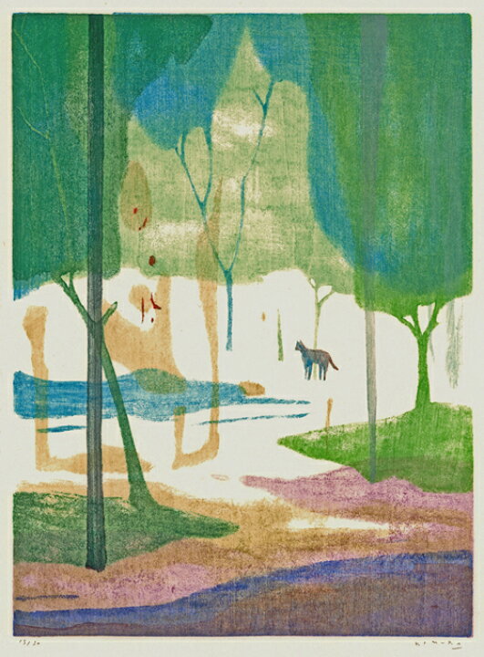 楽天市場】版画/木版画 木村繁之 夏（大） 現代アート 抽象 送料無料  