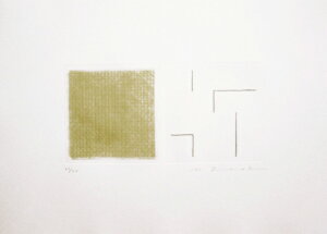 版画/ルーレット・ドライポイント 坪田政彦 描・刻-金 現代アート 抽象 送料無料