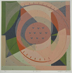 版画/リノカット 白駒一樹 星の降る日2 現代アート 抽象 送料無料