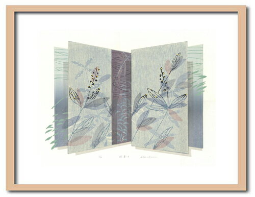 版画/油性木版シルクスクリーン白駒一樹摺葉-2モダンアート送料無料※この商品を大幅値引き表示している偽サイトがありますのでご注意下さい。