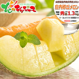 【予約】山形県産 庄内砂丘メロン (秀品/青肉or赤肉/1玉約1.3kg/常温便) 庄内 庄内メロン 砂丘メロン メロン 赤肉メロン 青肉メロン 1玉 2玉 夏ギフト お中元 ギフト 贈り物 お祝い お礼 お返し プレゼント ご家庭用 果物 山形県 産地直送 送料無料 お取り寄せ