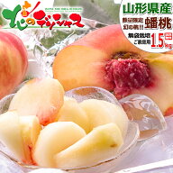 【予約】山形県産 ご家庭用 蟠桃 1.5kg (秀品/8玉〜15玉入り/冷蔵便) 北の桃源郷 北限の桃 希少 ばんとう…