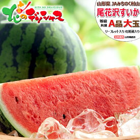 【出荷間近】 山形県産 JAみちのく村山 尾花沢すいか (共撰/A品/1玉 約7kg) 尾花沢スイカ 夏スイカ 夏スイカ日本一 すいか スイカ 西瓜 大玉 夏ギフト 暑中見舞い 残暑見舞い ギフト 贈り物 贈答 プレゼント 自宅用 果物 山形県 産地直送 送料無料 お取り寄せ