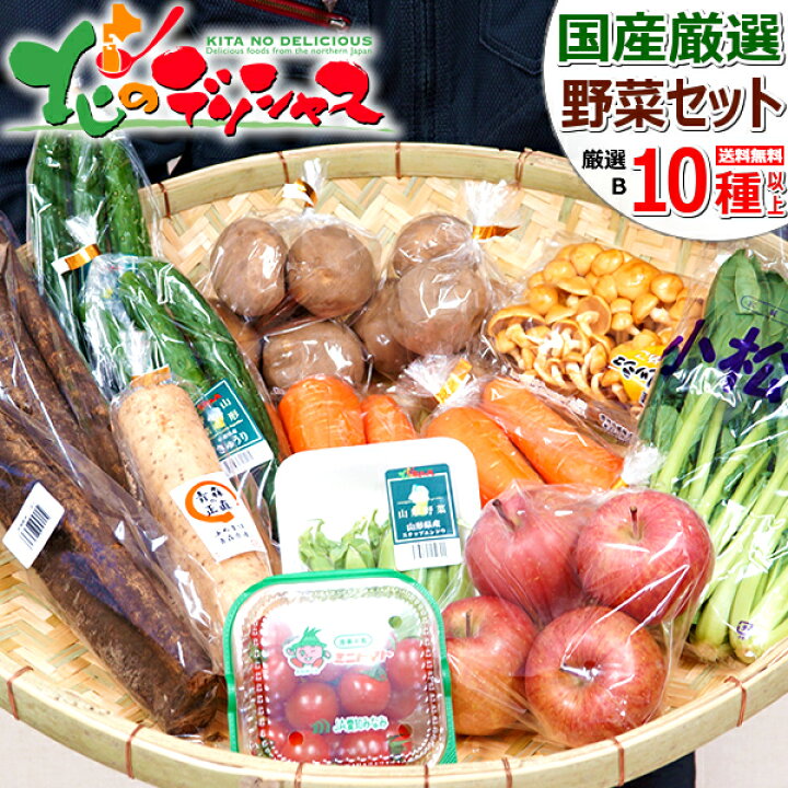 楽天市場 おまかせ 野菜セット B 果物1品 野菜9種類 野菜 秋野菜 野菜詰合せ じゃがいも 旬 人気 ギフト 贈り物 おうちごはん おうちグルメ 自宅用 生鮮食品 食品 グルメ 産地直送 送料無料 お取り寄せ 出荷場 山形県h 北のデリシャス