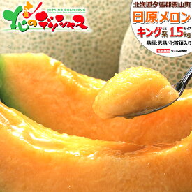 【予約】お中元 北海道産 夕張 日原メロン (品種:キング系/サイズ:1玉 1.5kg) 夕張 栗山町 メロン 北海道メロン 赤肉メロン 夏ギフト お中元 暑中見舞い ギフト 贈り物 お祝い 内祝い ご家庭用 北海道 果物 フルーツ 北海道直送 送料無料 お取り寄せ