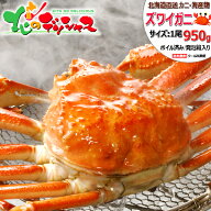 【数量限定】北海道 カニ 特大 ズワイガニ (姿/1尾 950g/ボイル冷凍) 海鮮 ずわい ズワイ ズワイ蟹 ズワ…