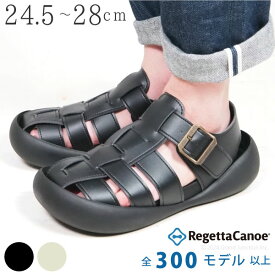 《700円OFFクーポン》 リゲッタ カヌー サンダル メンズ グルカサンダル 合 革 厚底 おしゃれ つま先 あり メンズ サンダル 履きやすい オシャレ 厚底 3E 幅広 大きいサイズ 疲れない 歩きやすい 日本製 黒 白 父の日 ギフト プレゼント 実用的