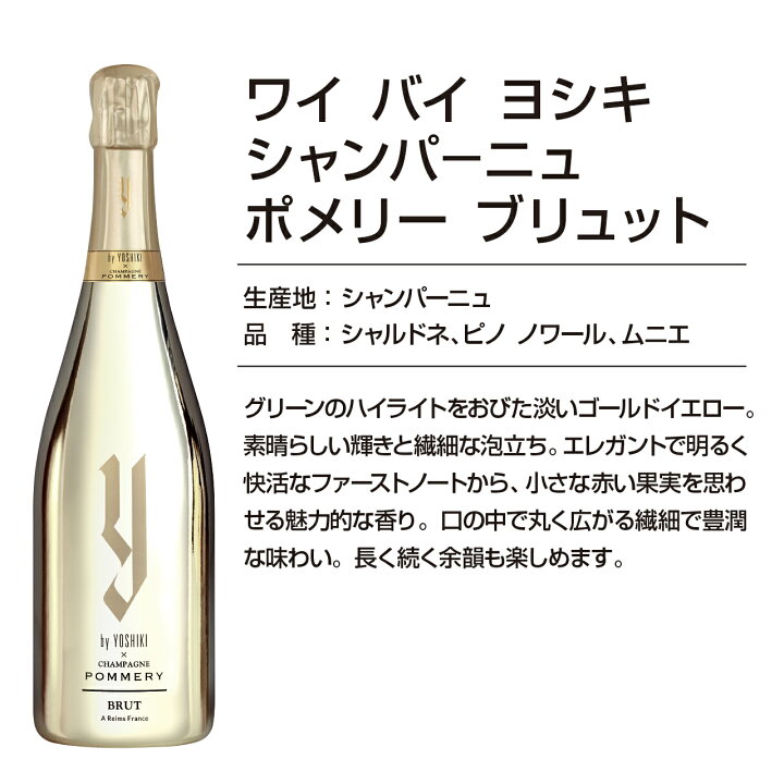楽天市場】【期間限定大特価！】Y by YOSHIKI × CHAMPAGNE POMMERY 