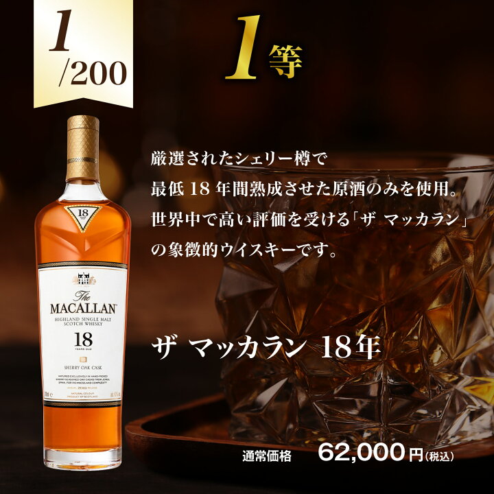 楽天市場】【第15弾】マッカラン18年が当たる！？シングルモルト 