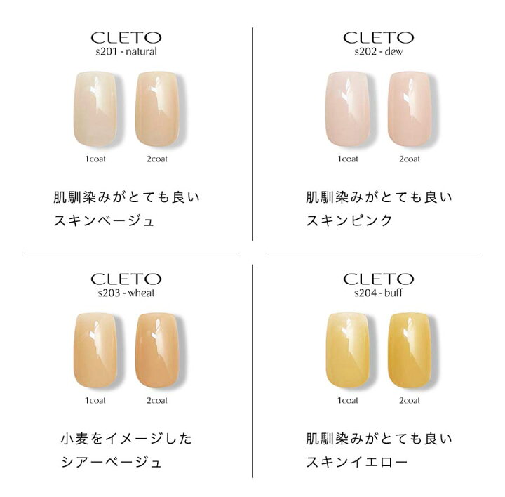 楽天市場】CLETO クレト カラージェル 2.7g 全15色［s201~s215］さとう 