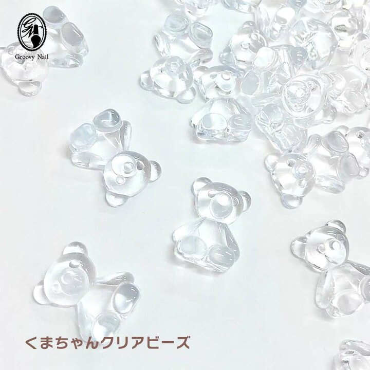 楽天市場】リリージェル Lily gel くまちゃんクリアビーズ 24P 