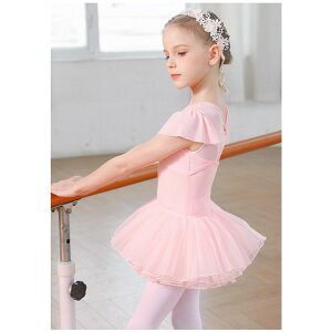 バレエレオタード かわいい バレエダンス バレエ レオタード 股下スナップ 女の子 子供 キッズ ジュニア 練習着 演出用 子供ダンス衣装 120 130 140 150 160 170 ピンク パープル ブルー