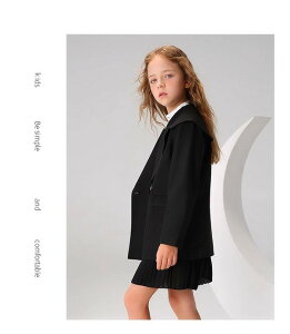 女の子 スーツ ジャケット セーラー風 入学式 卒業式 制服 小学生 中学生 高校生 JK ジュニア 中学 受験 大きいサイズ ゆったりサイズ 無地 おしゃれ 韓国風 卒服 入園祝い ギフト 卒園式 七五