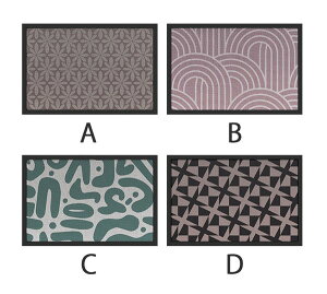 玄関マット 幾何学模様 屋外 室内 泥落とし 滑り止め 洗える おしゃれ シンプル 風水 水洗い ドアマット 上品 かわいい オフィス 店舗 飲食店 新生活 DIY ブラウン グリーン