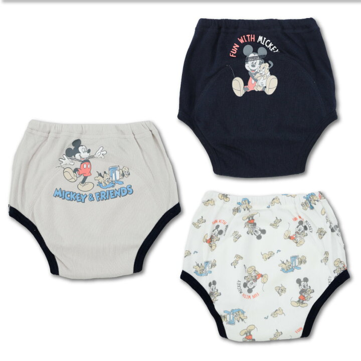 市場 追跡可能メール便1点まで可 赤ちゃん 子供 幼児 3枚組 男の子 3p 3層トレーニングパンツ ミッキーマウス ディズニー キッズ ベビー