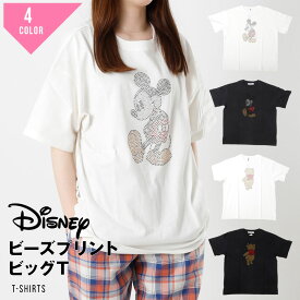 ディズニービーズプリント半袖Tシャツ 【lt】