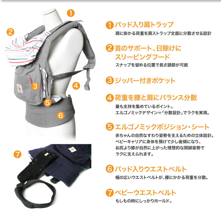 楽天市場】【送料無料】 2年保証 おんぶ紐 エルゴ ミキハウス 抱っこ紐  