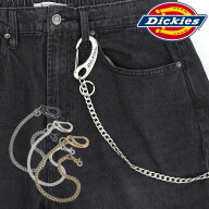 Dickies ディッキーズ カラビナ ウォレットチェーン キーチェーン ブラック ゴールド シルバー キーホル…