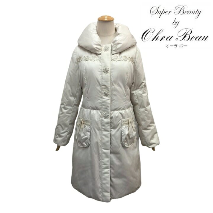 楽天市場】スーパービューティー ダウンコート ビジューボタン&レース  