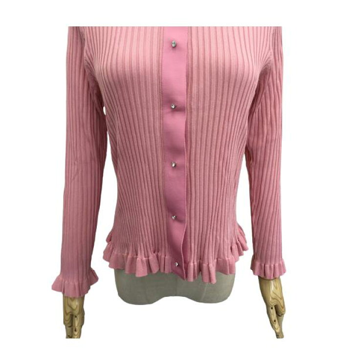 楽天市場】スーパービューティー カーディガン 裾フリル ワイドリブ  