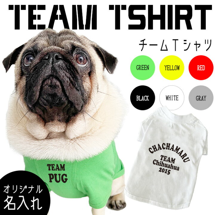 楽天市場】犬服【G-snap】名入れ チームTシャツ 犬用 夏服 ドッグ 