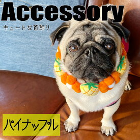 【G-snap】パイン 首飾り 犬用 ペットウェア 撮影小物 オシャレ カラフル 犬の服 犬服 アクセサリー ペット 犬 プードル チワワ ダックス フレブル パグ インスタ 映え 小物 イベント 派手 インパクト チョーカー ネックレス 写真 調整 お出かけ ギフト フェルト プレゼント