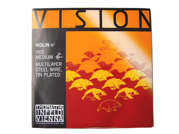 Thomastik　Vision　VI01　ビジョン　スチールワイヤー　1　ヴィジョン　バイオリン弦　8サイズ　E線　スズメッキマルチレイヤー