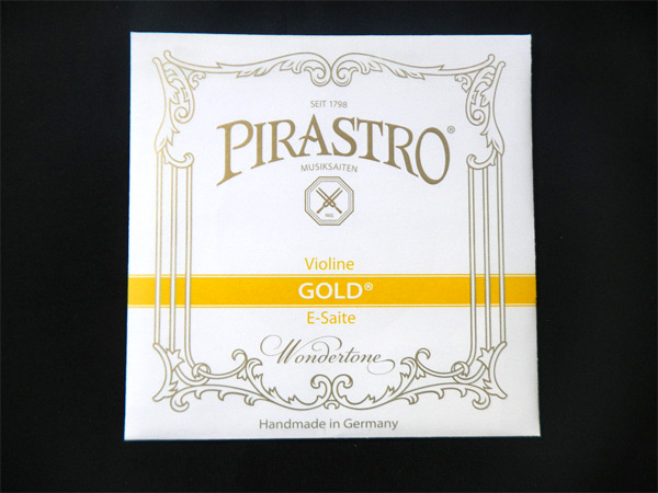 4年保証 バイオリン弦 PIRASTRO GOLD E3158 魅力的な 4 4サイズ用 E線 ループエンド スチール ゴールド ピラストロ