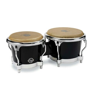LP Gs[ {S LP200XF-BK LP Fiberglass Bongos, Comfort CurveR II Rims Chrome Hardware