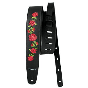 �y25���܂Ń|�C���g8�{�I�z�y�N���X�t���I�ׂ�zBasso �M�^�[�X�g���b�v Embroidered Floral VT FL01 BK