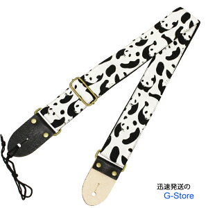 【マラソン期間はポイント5倍】Aria ギターストラップ SPS-2400PA パンダ柄 日本製 アリア