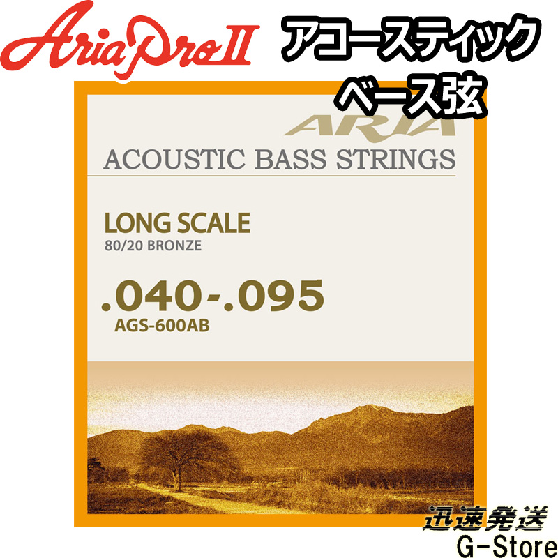 Aria アコースティックベース弦 AGS-600AB×1セット Long Scale 80 20