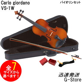 【サイズが選べる】カルロ・ジョルダーノ バイオリンセット VS-1W テールピース：ウィットナー Carlo giordano
