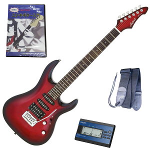 セイコーチューナー&教則セット!AriaProII エレキギター MAC-STD MRS+SAT10L+ギターストラップ+教則DVD