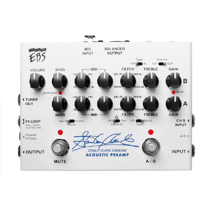 楽天市場】EBS プリアンプ Stanley Clarke Signature Acoustic Preamp 