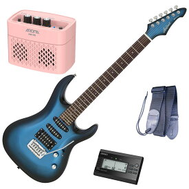 セイコーチューナー＆アンプセット！AriaProII エレキギター MAC-STD MBS＋SAT10B＋ギターストラップ＋AG-05 PK
