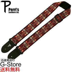 Perri's M^[Xgbv TWS-7007 WK[hD 2" CLASSIC X'S & O'S JACQUARD GUITAR STRAP y[Y