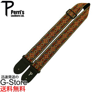 Perri's ギターストラップ TWS-6726 ジャガード織り 2" ORANGE CROSS JACQUARD GTR STRP ペリーズ