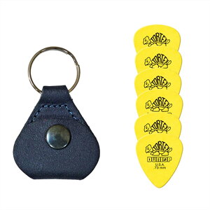 【マラソン期間はポイント5倍】【ピックケース+ピック6枚セット】Perri's ピックケース BLUE PICKKEY-6672 + Jim Dunlop Tortex 418B 0.73mm 6枚